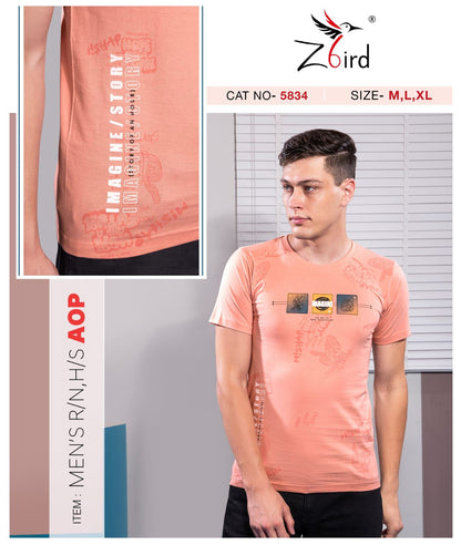 Cat No 6023 Z Bird Cotton Mens Tshirts Exporter India