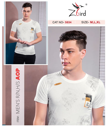 Cat No 6023 Z Bird Cotton Mens Tshirts Exporter India