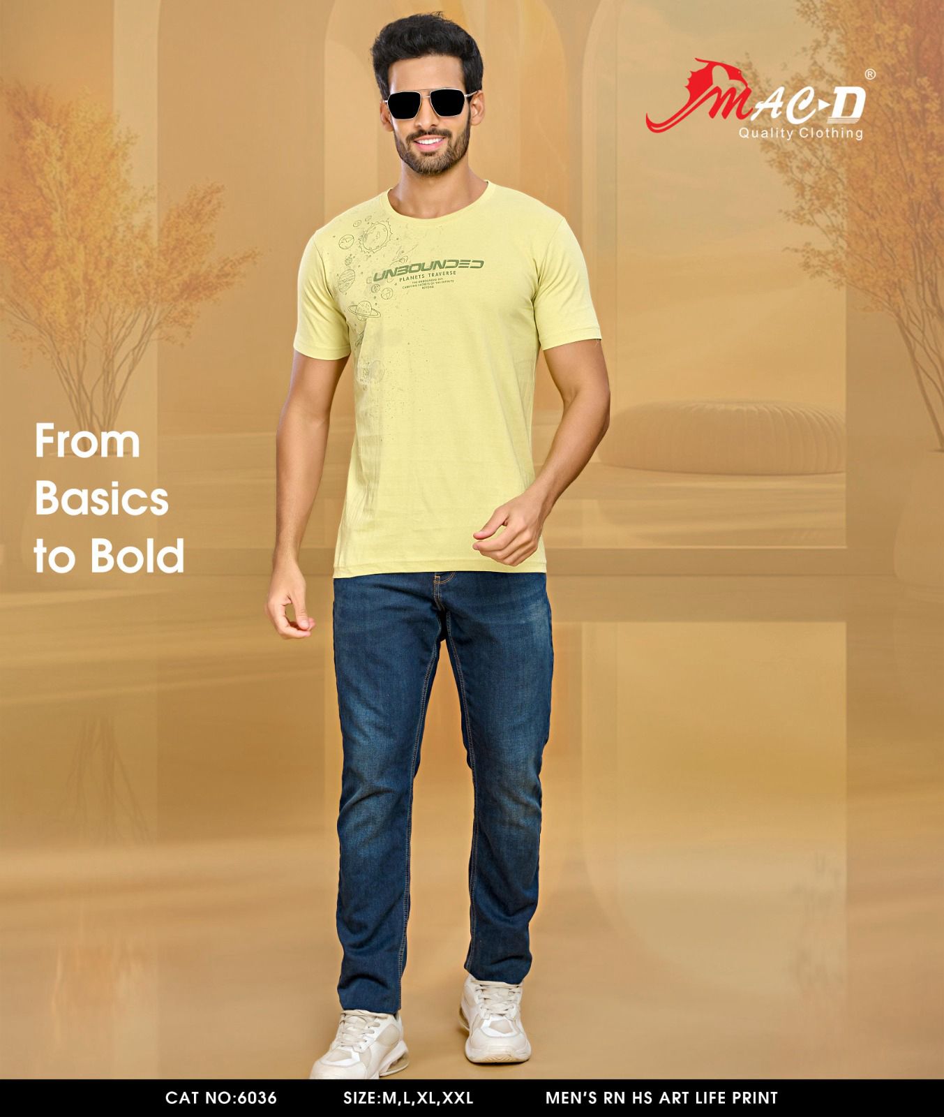 Cat No 6036 Mac D Cotton Mens Tshirts Wholesale