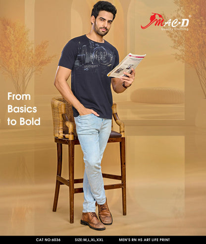 Cat No 6036 Mac D Cotton Mens Tshirts Wholesale