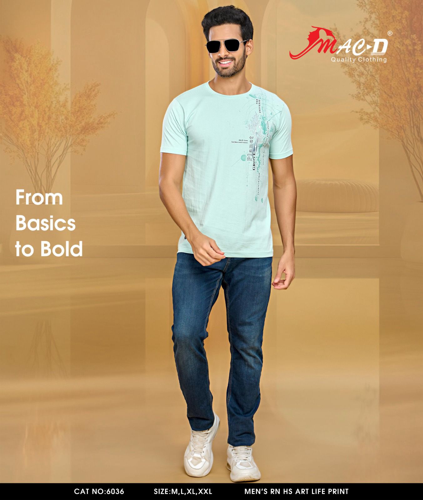 Cat No 6036 Mac D Cotton Mens Tshirts Wholesale – Kavya Style Plus
