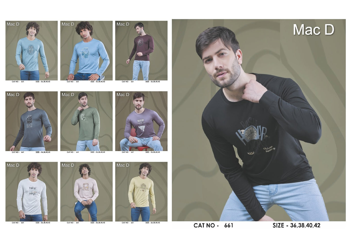 Cat No 661 Mac D Tencel Mens Tshirts Wholesale Rate