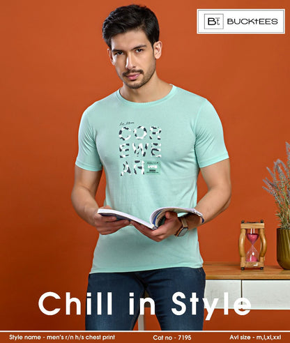 Cat No 7195 Bucktees Cotton Mens Tshirts Wholesaler