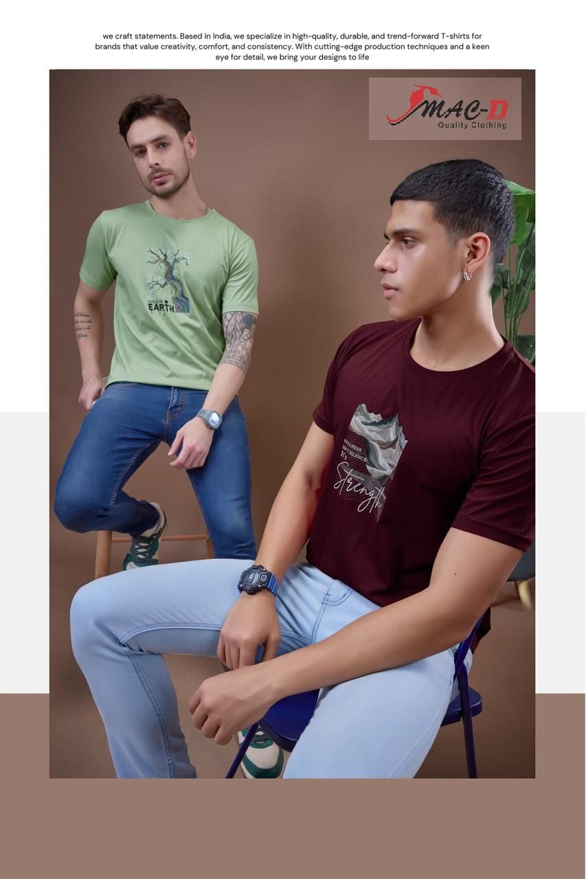 Cat No 7198 Mac D Cotton Mens Tshirts Supplier Gujarat