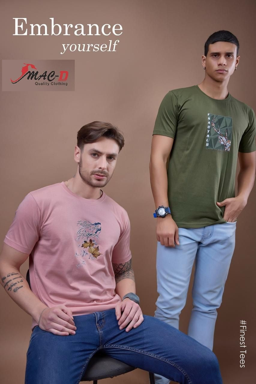 Cat No 7198 Mac D Cotton Mens Tshirts Supplier Gujarat