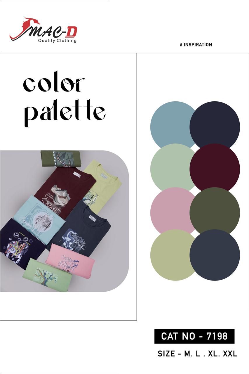 Cat No 7198 Mac D Cotton Mens Tshirts Supplier Gujarat