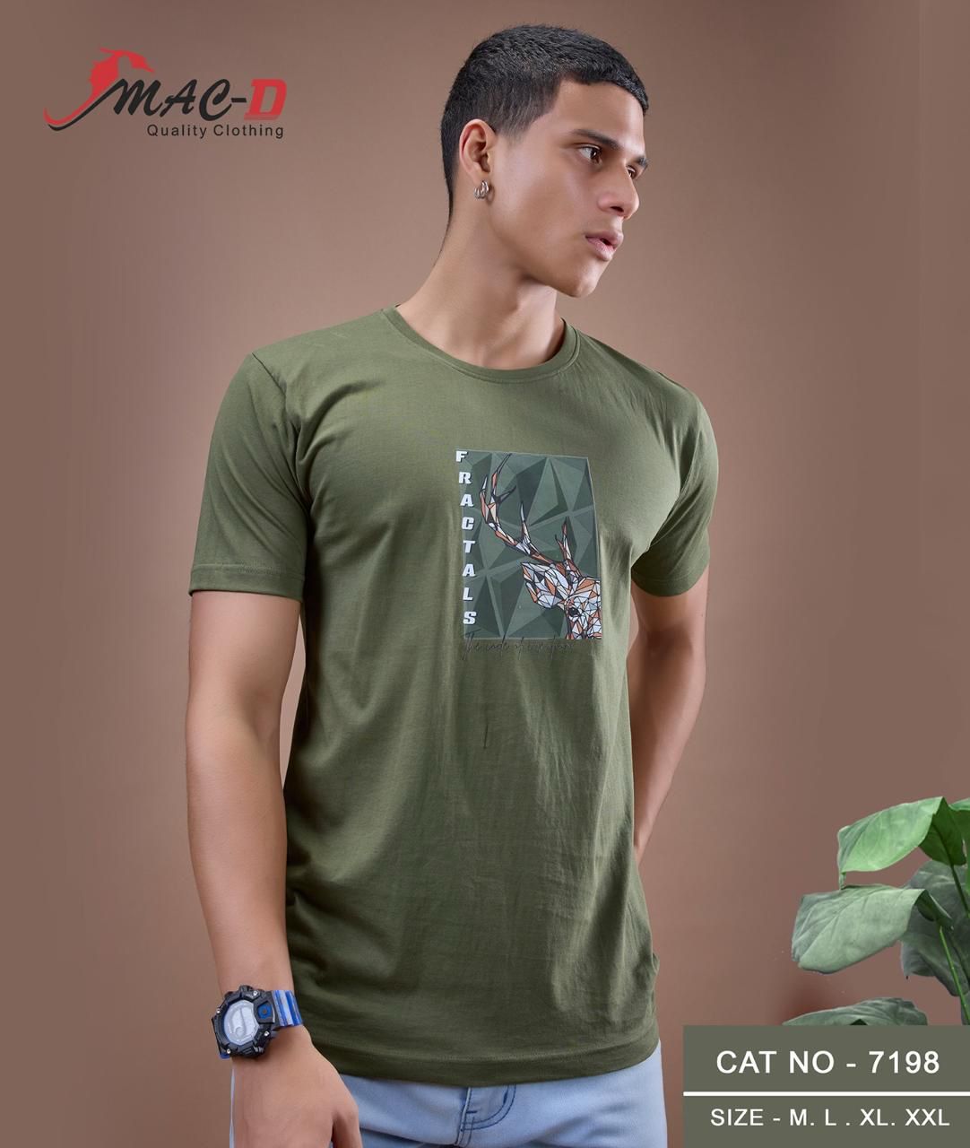 Cat No 7198 Mac D Cotton Mens Tshirts Supplier Gujarat