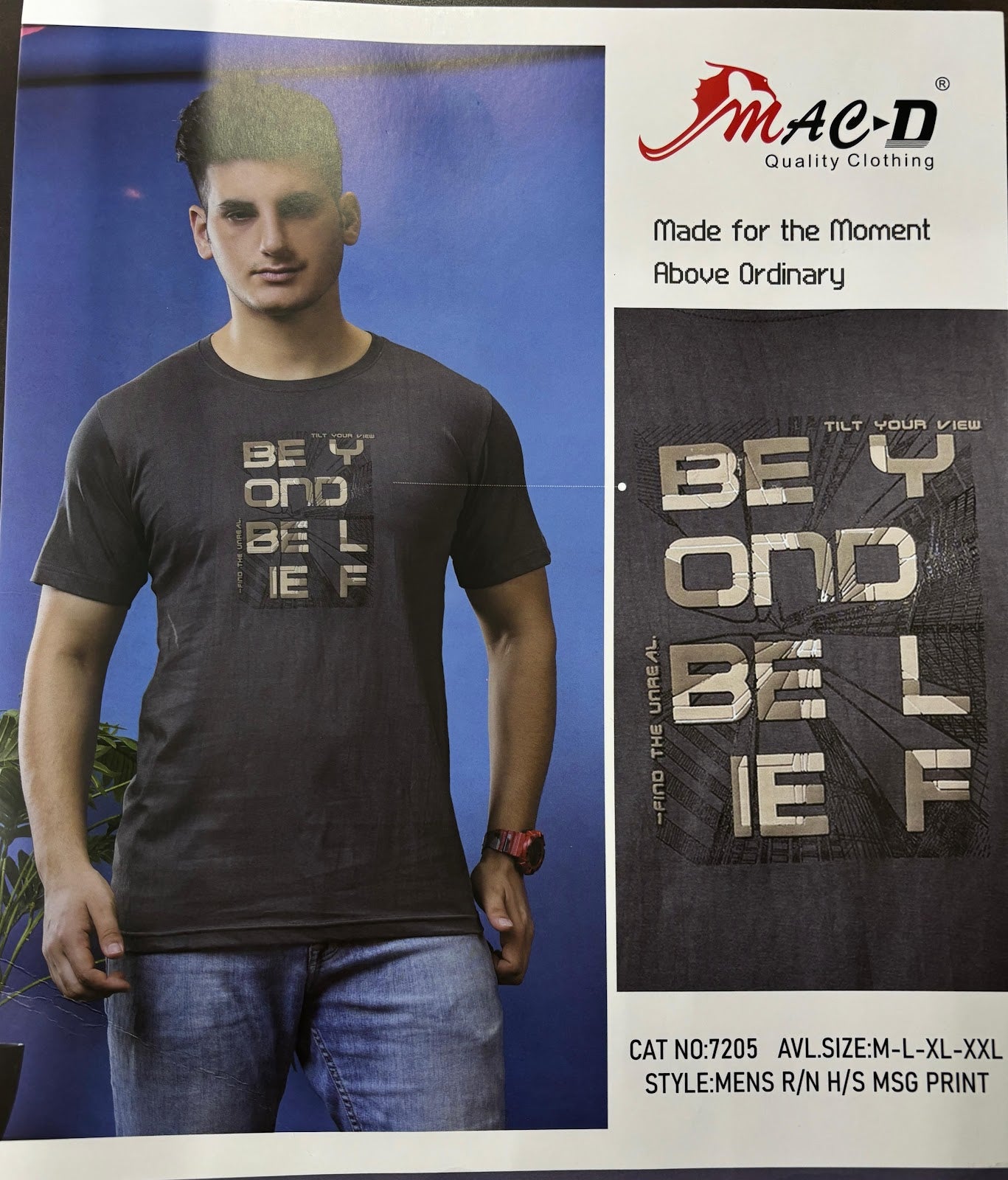 Cat No 7205 Mac D Cotton Mens Tshirts Manufacturer India