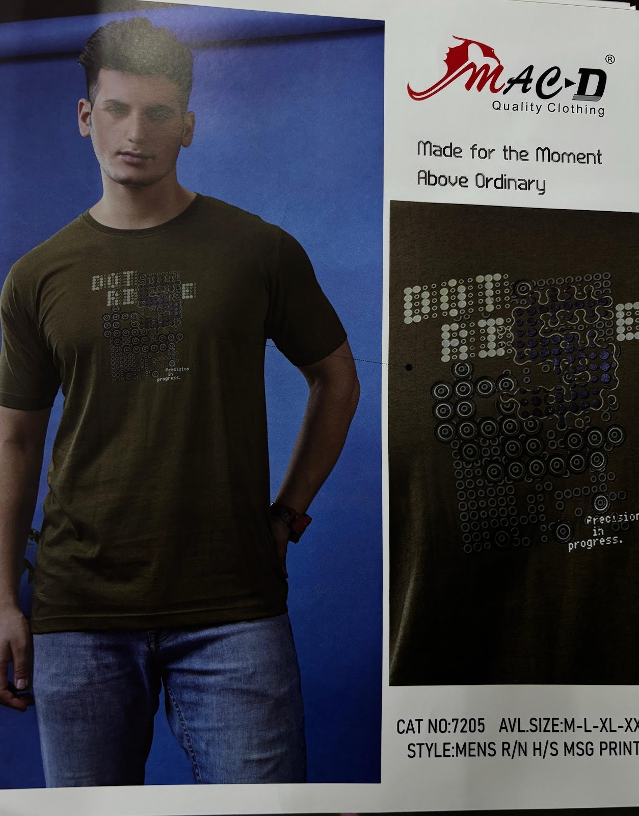 Cat No 7205 Mac D Cotton Mens Tshirts Manufacturer India
