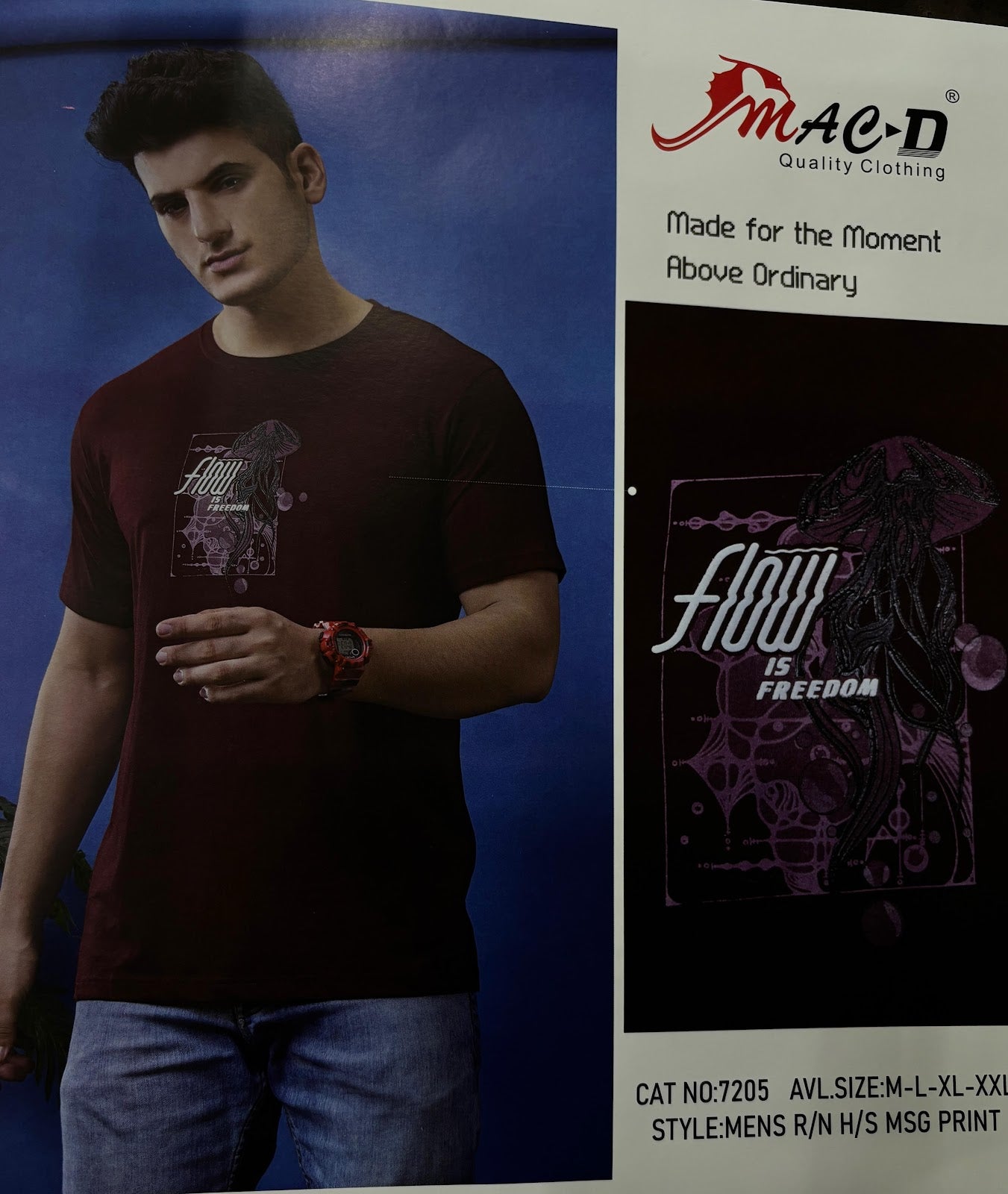 Cat No 7205 Mac D Cotton Mens Tshirts Manufacturer India