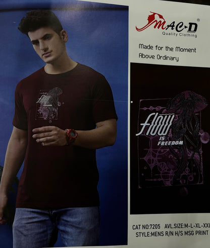 Cat No 7205 Mac D Cotton Mens Tshirts Manufacturer India