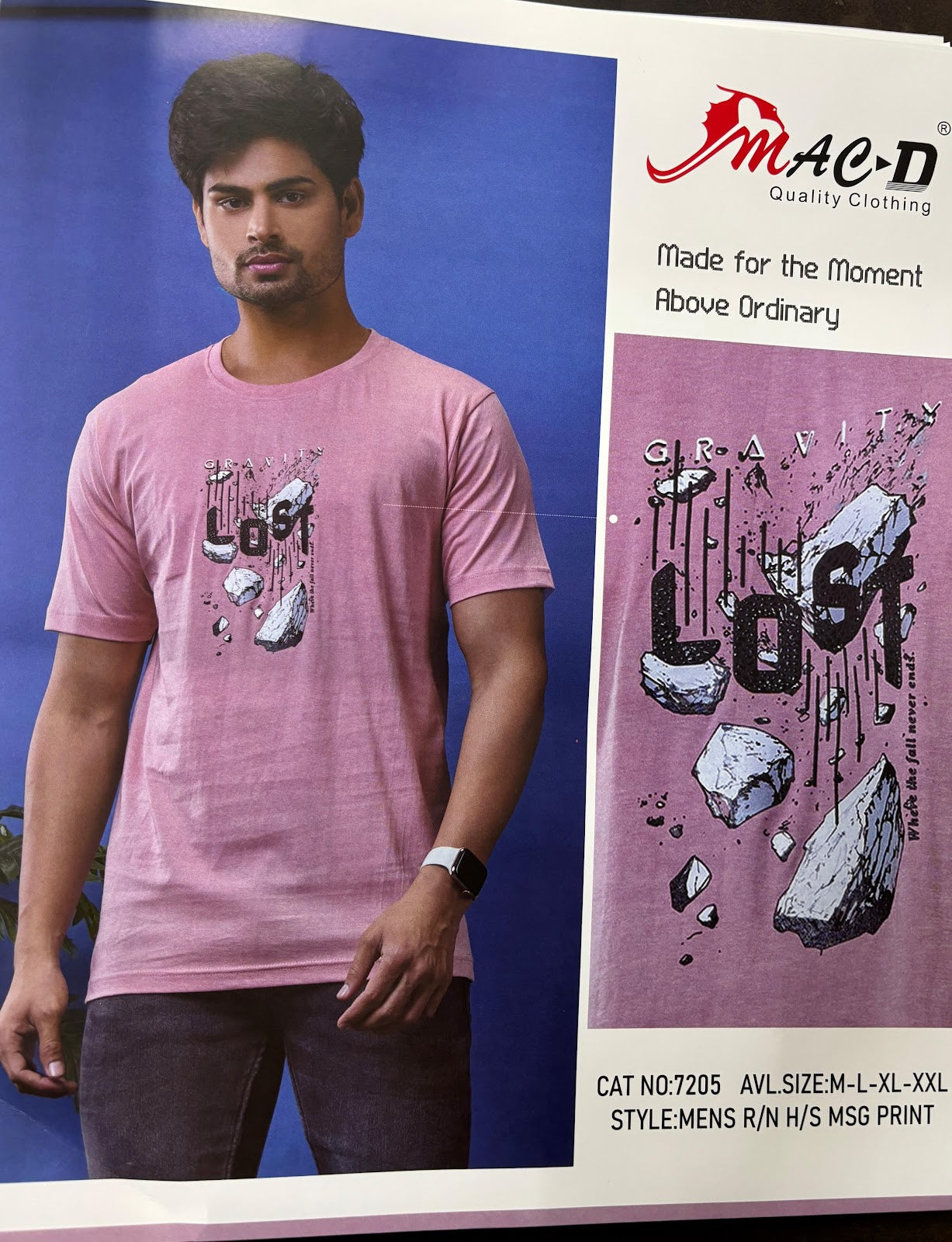 Cat No 7205 Mac D Cotton Mens Tshirts Manufacturer India