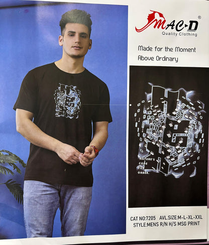 Cat No 7205 Mac D Cotton Mens Tshirts Manufacturer India