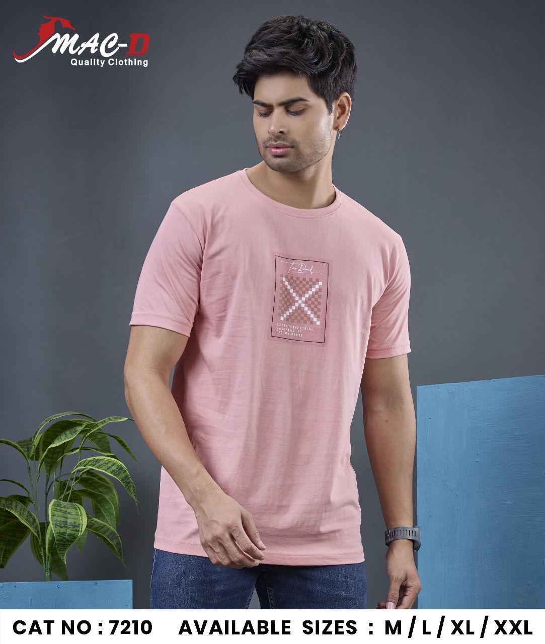 Cat No 7225 Mac D Cotton Mens Tshirts Manufacturer Gujarat