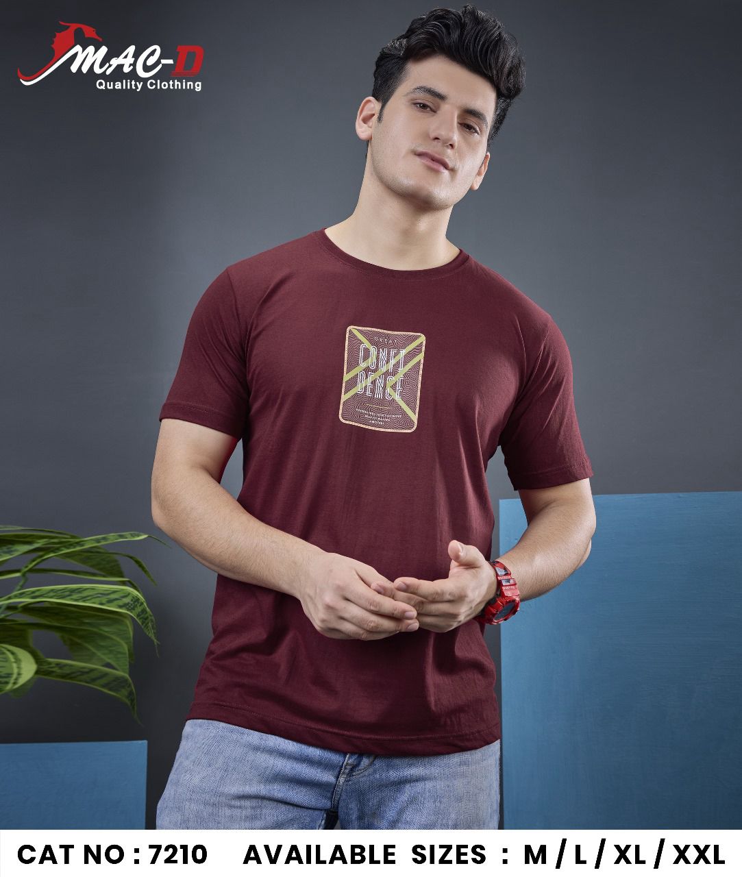 Cat No 7225 Mac D Cotton Mens Tshirts Manufacturer Gujarat