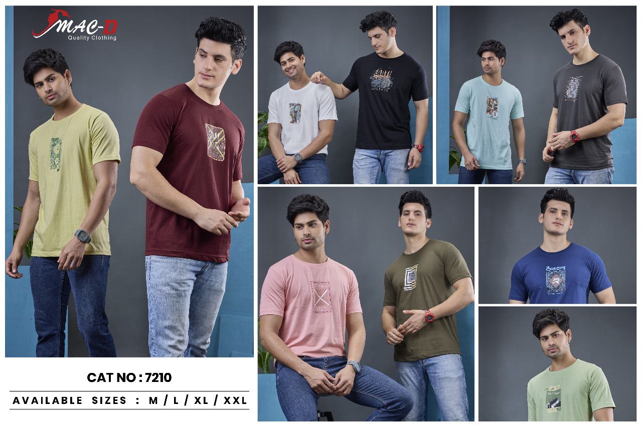 Cat No 7225 Mac D Cotton Mens Tshirts Manufacturer Gujarat