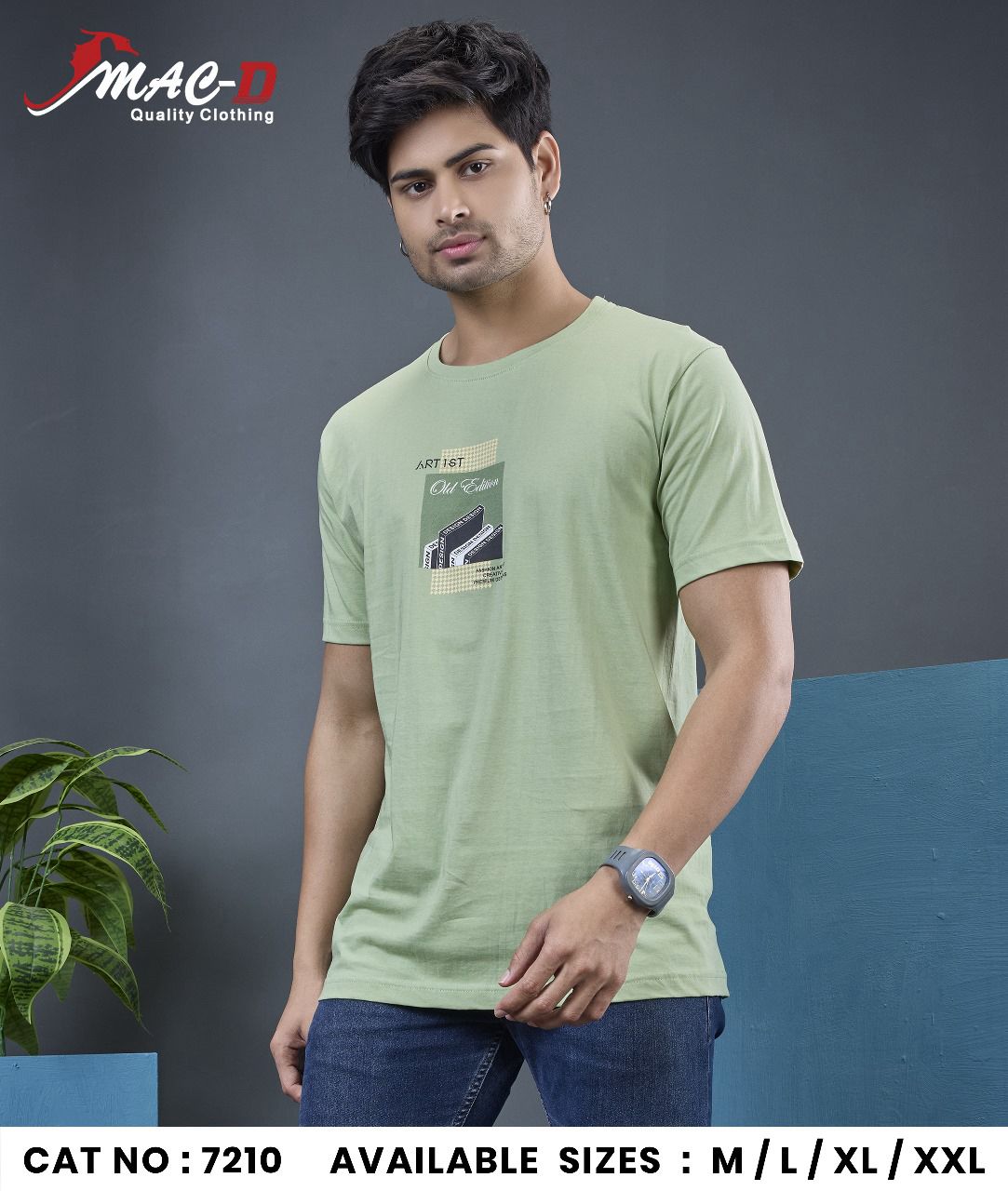 Cat No 7225 Mac D Cotton Mens Tshirts Manufacturer Gujarat