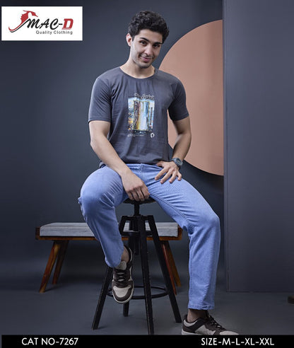 Cat No 7267 Mac D Cotton Mens Tshirts Manufacturer India