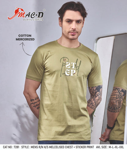 Cat No 7281 Mac D Cotton Mens Tshirts Wholesaler Gujarat