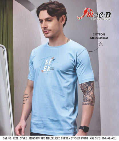 Cat No 7281 Mac D Cotton Mens Tshirts Wholesaler Gujarat
