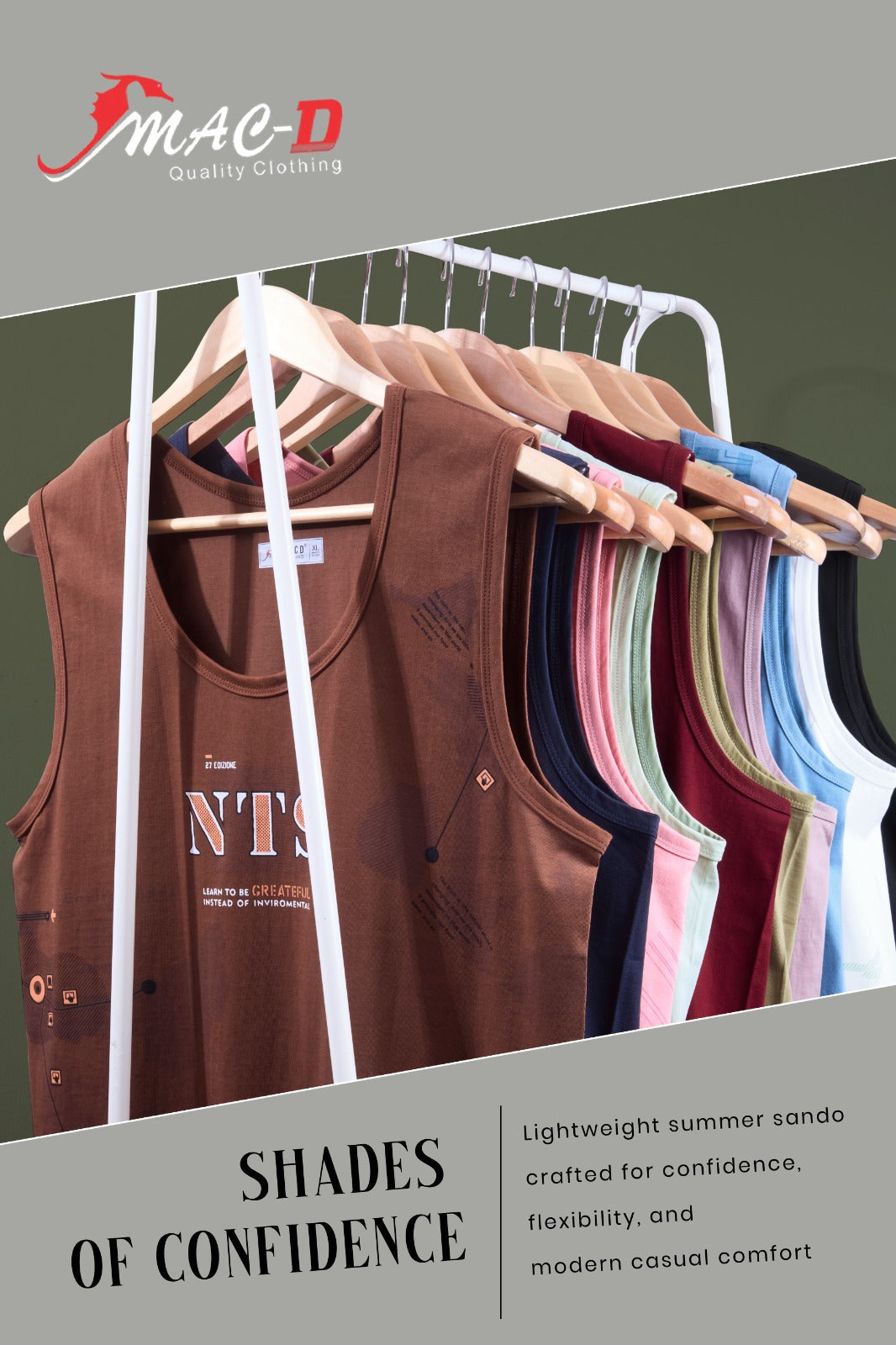 Cat No 8876 Mac D Cotton Mens Sando Wholesaler India