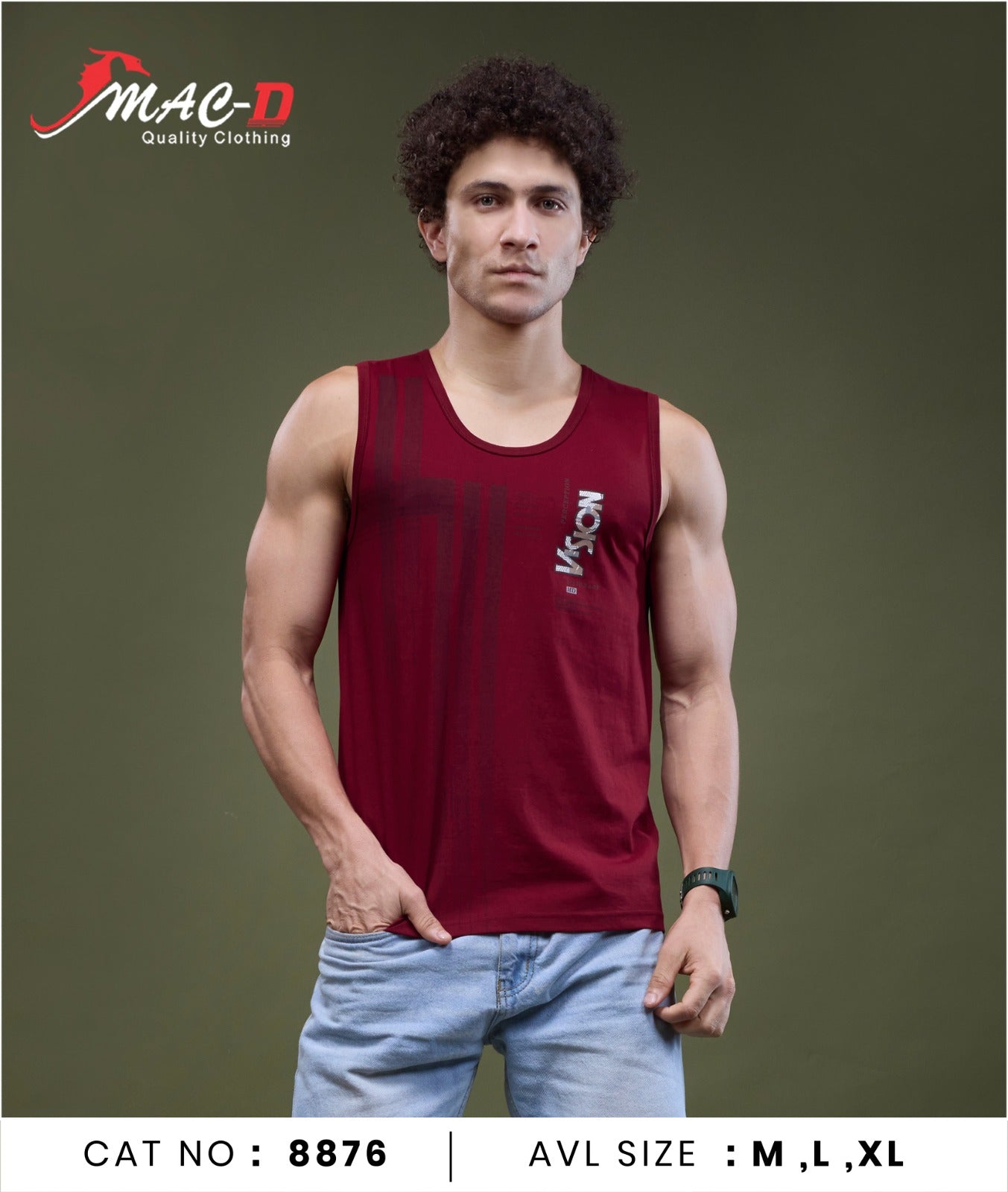 Cat No 8876 Mac D Cotton Mens Sando Wholesaler India