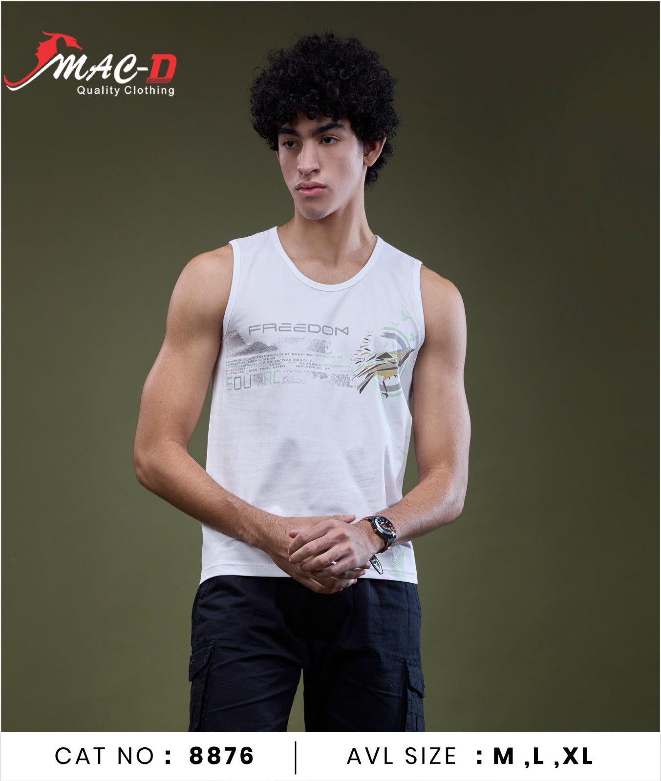 Cat No 8876 Mac D Cotton Mens Sando Wholesaler India