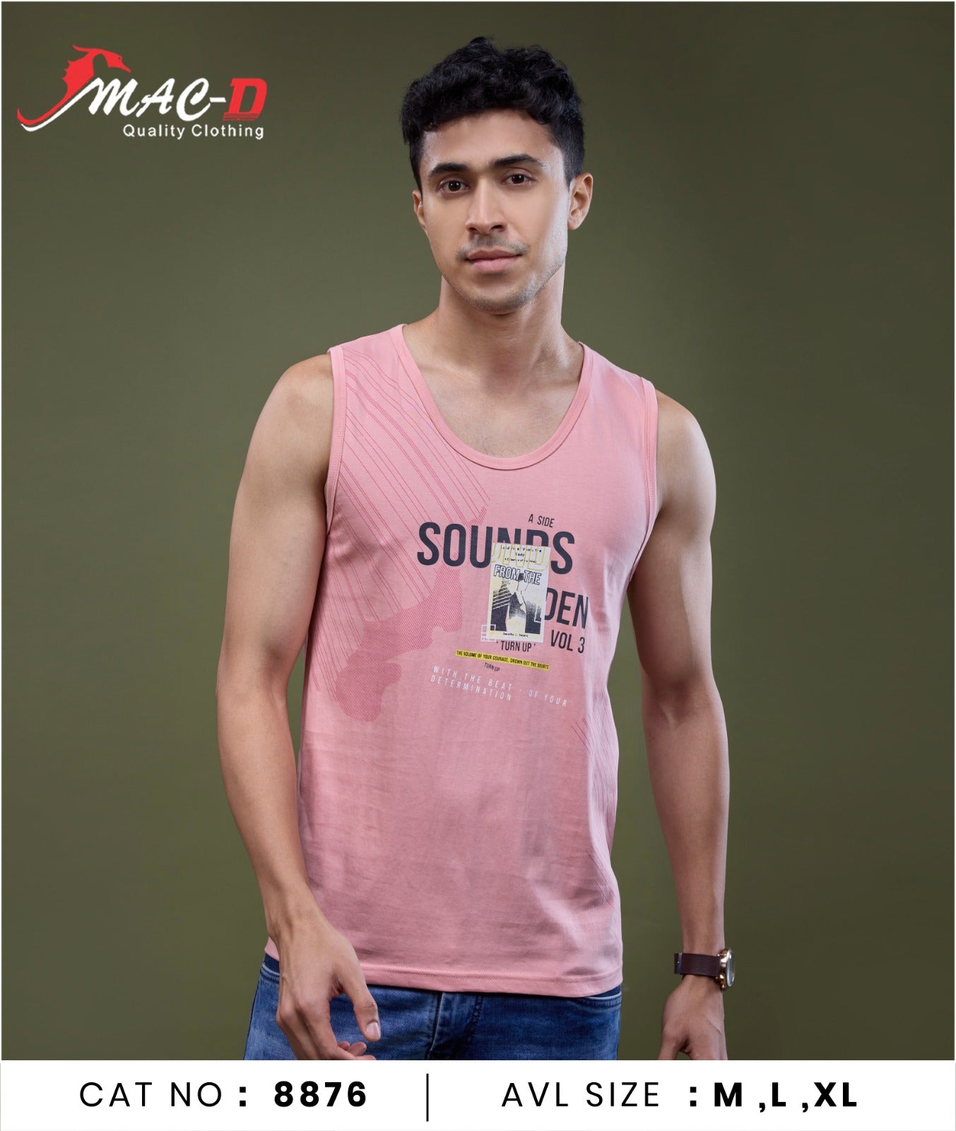 Cat No 8876 Mac D Cotton Mens Sando Wholesaler India