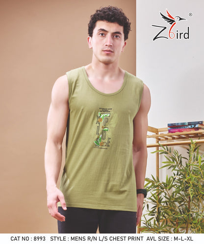 Cat No 8993 Z Bird Cotton Biowashed Mens Sando Supplier India
