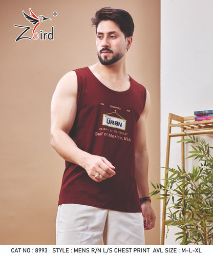 Cat No 8993 Z Bird Cotton Biowashed Mens Sando Supplier India