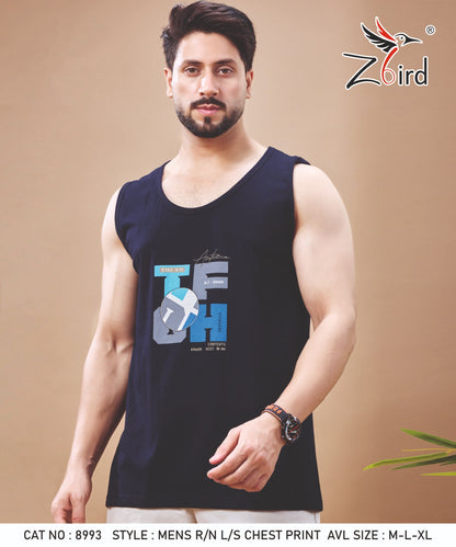 Cat No 8993 Z Bird Cotton Biowashed Mens Sando Supplier India