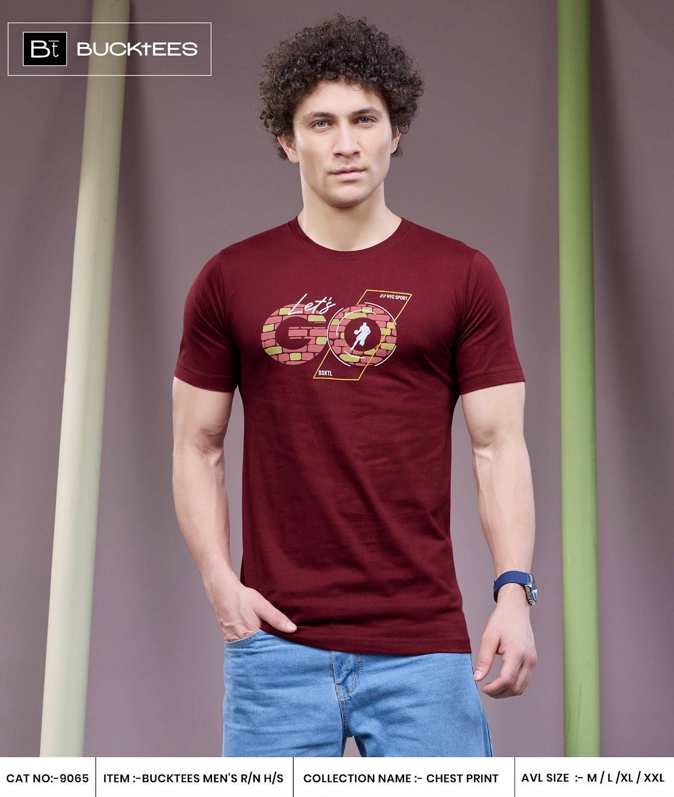 Cat No 9065 Bucktees Mens Tshirts Manufacturer