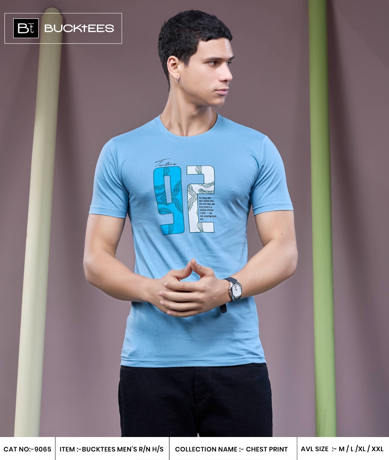 Cat No 9065 Bucktees Mens Tshirts Manufacturer