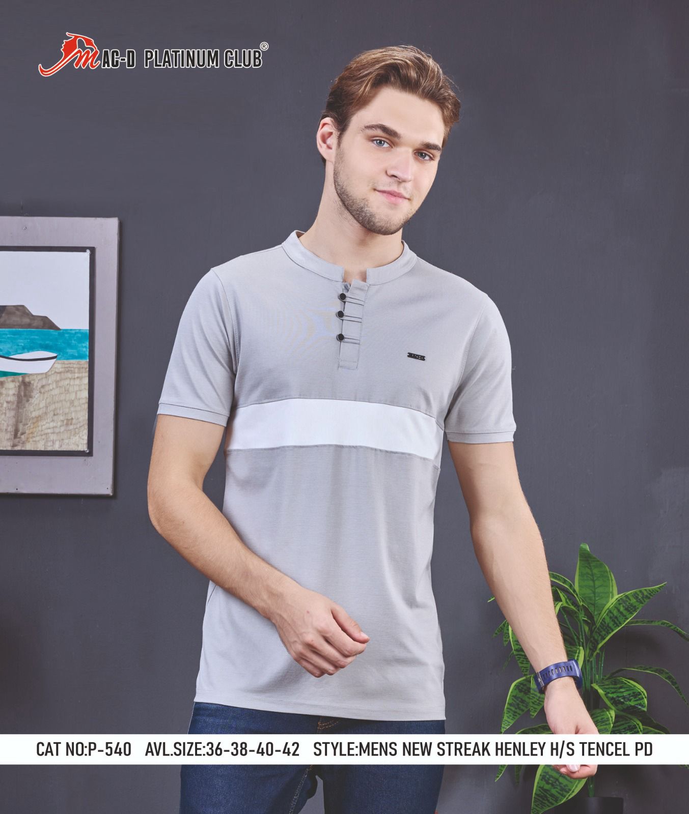 Cat No P 540 Mac D Tencil Mens Tshirts Manufacturer