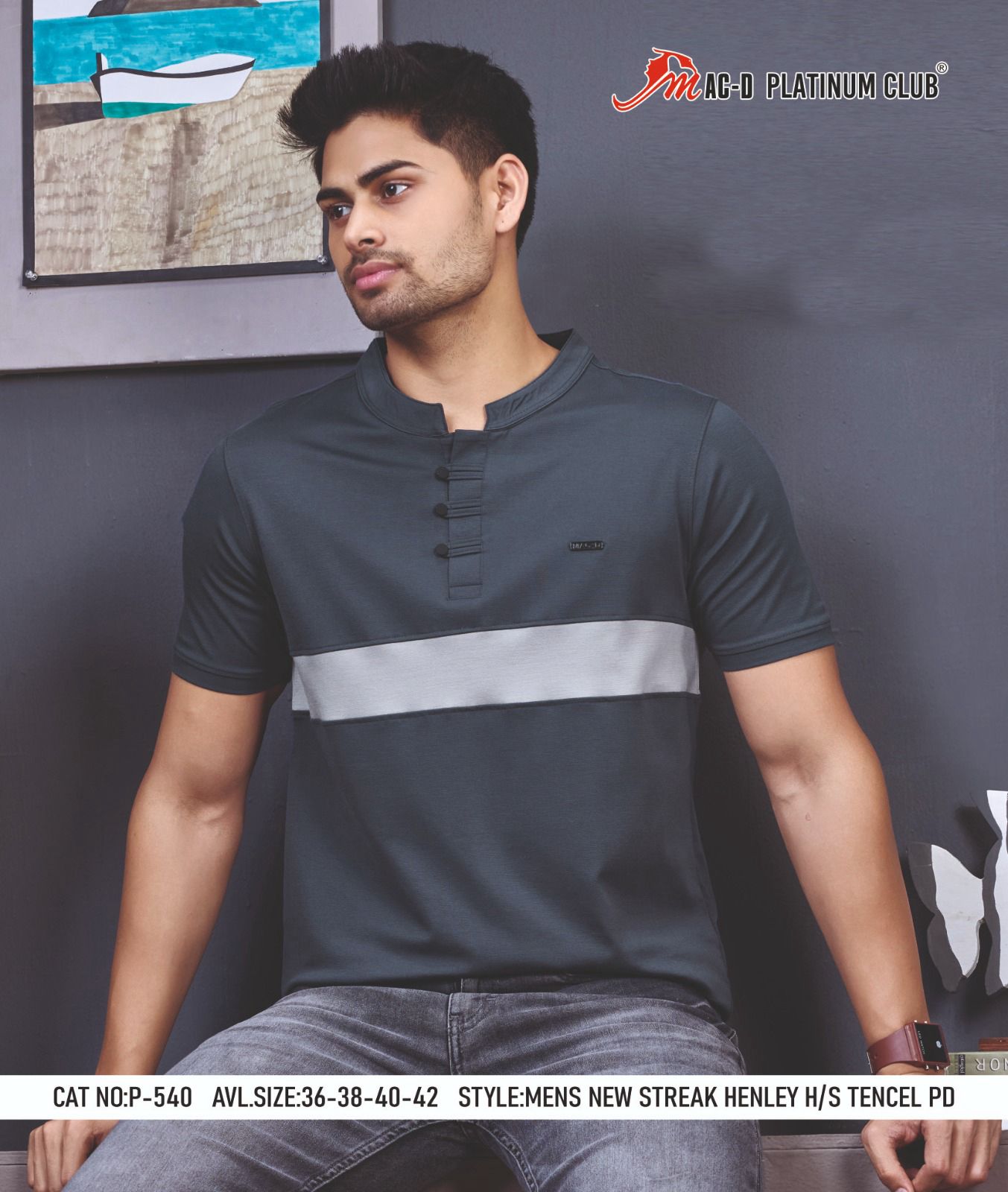 Cat No P 540 Mac D Tencil Mens Tshirts Manufacturer