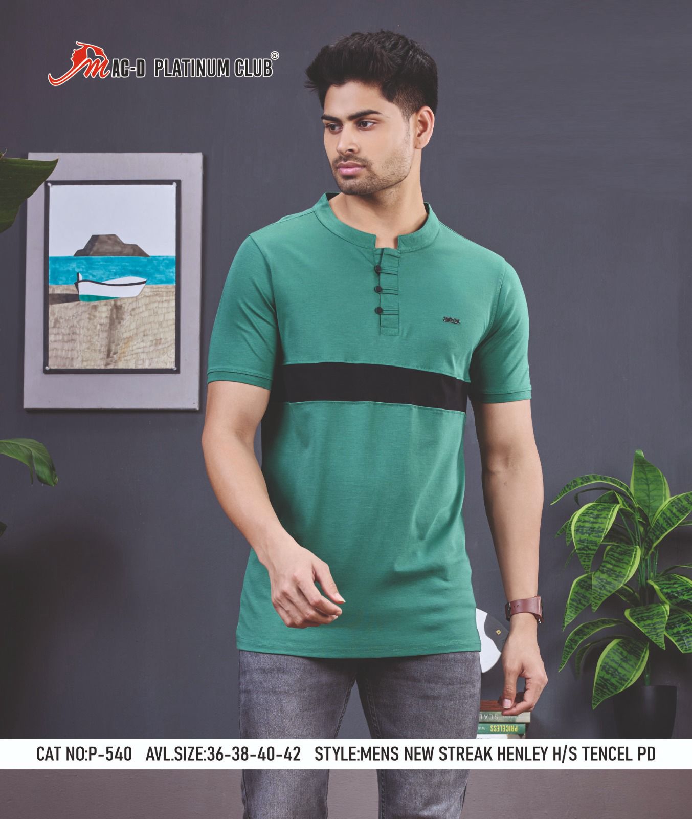 Cat No P 540 Mac D Tencil Mens Tshirts Manufacturer