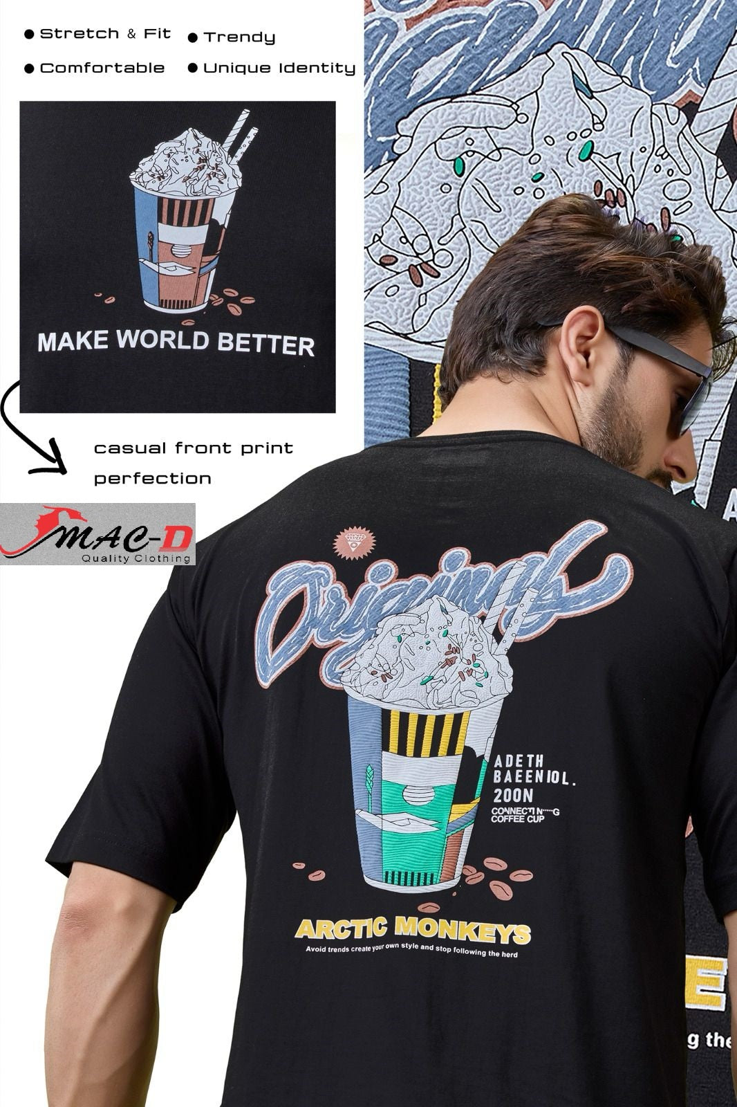 Cat No 6013 Mac D Cotton Mens Tshirts Manufacturer India