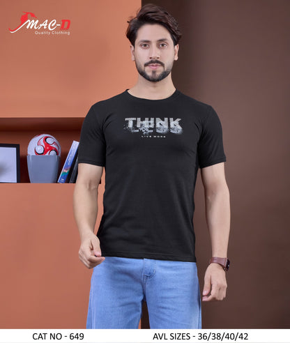 Cat No 649 Mac D Knit Mens Tshirts Manufacturer Ahmedabad