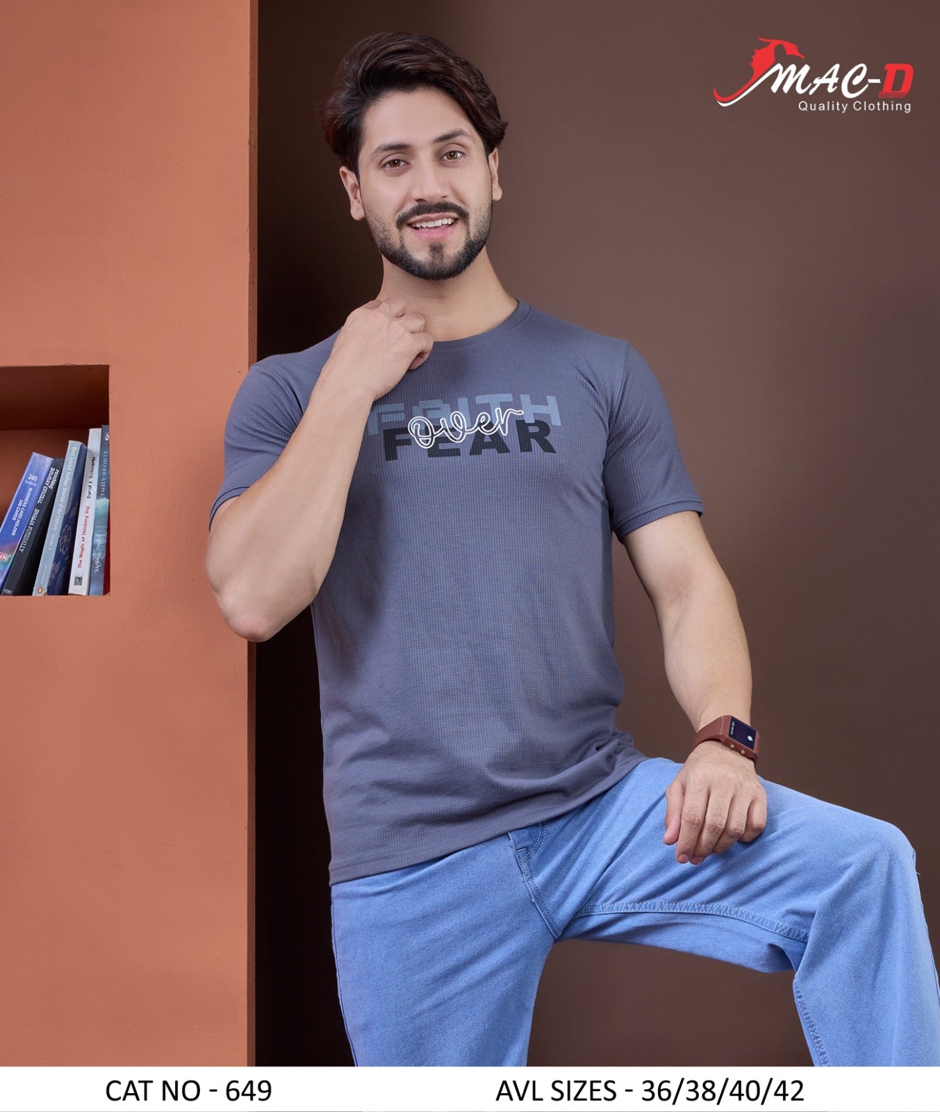 Cat No 649 Mac D Knit Mens Tshirts Manufacturer Ahmedabad