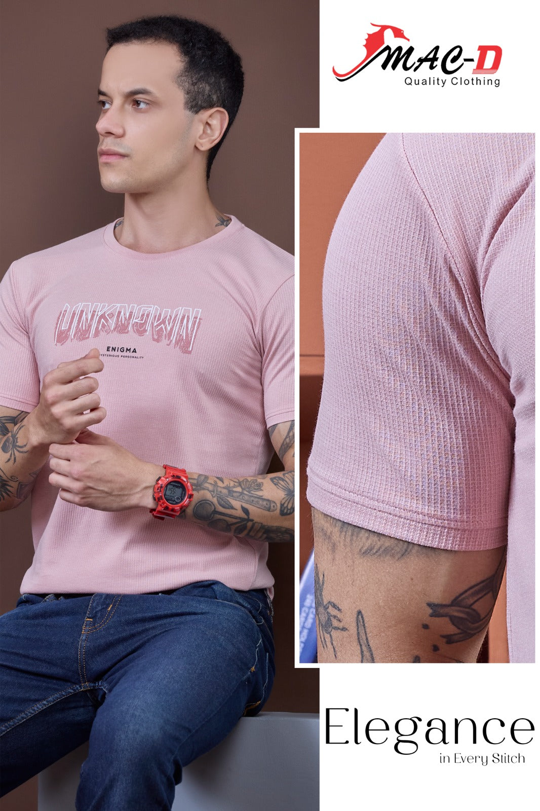 Cat No 649 Mac D Knit Mens Tshirts Manufacturer Ahmedabad