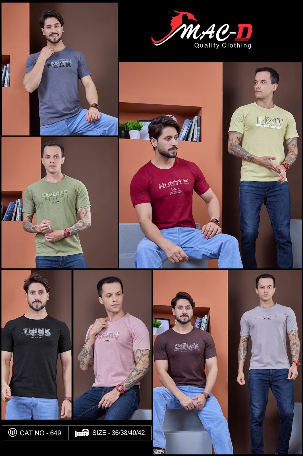 Cat No 649 Mac D Knit Mens Tshirts Manufacturer Ahmedabad