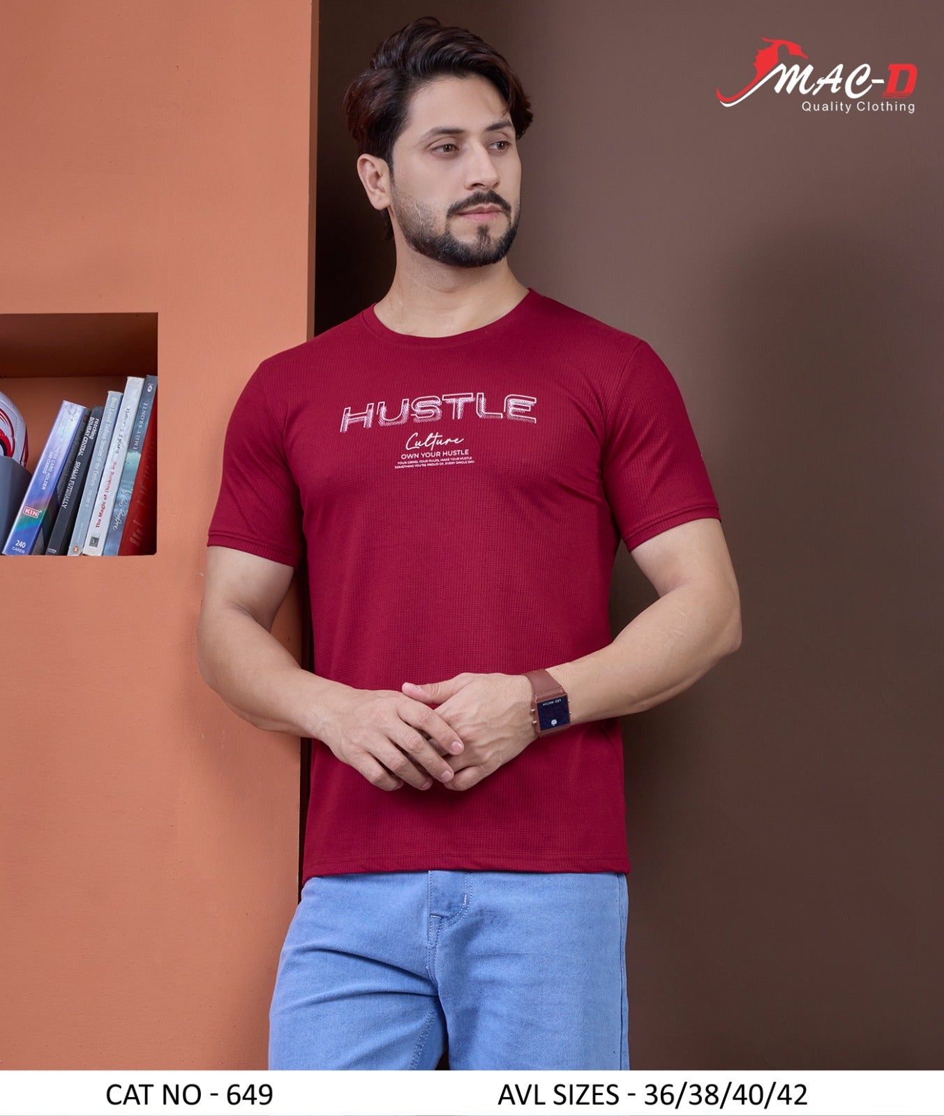 Cat No 649 Mac D Knit Mens Tshirts Manufacturer Ahmedabad