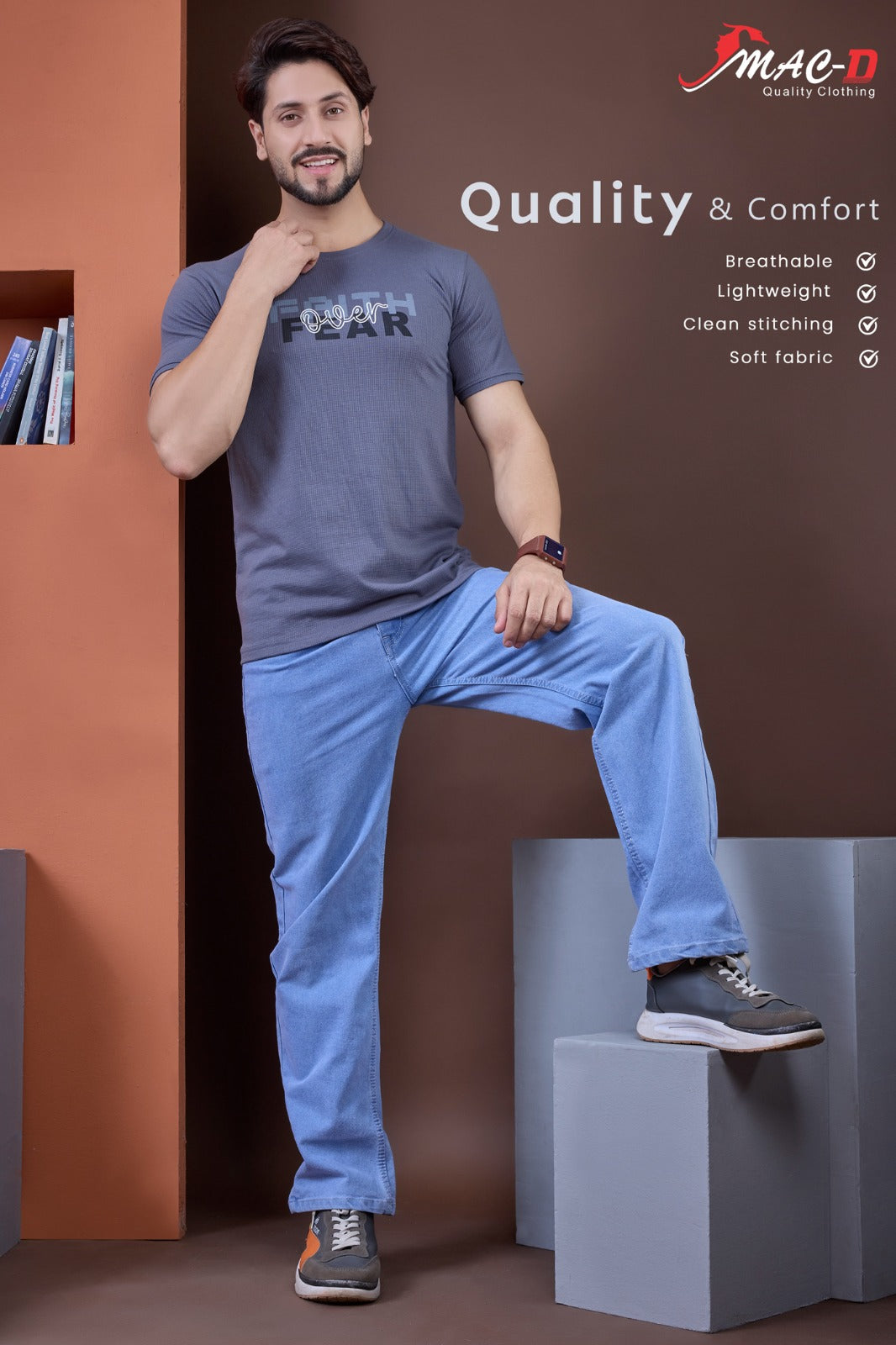 Cat No 649 Mac D Knit Mens Tshirts Manufacturer Ahmedabad