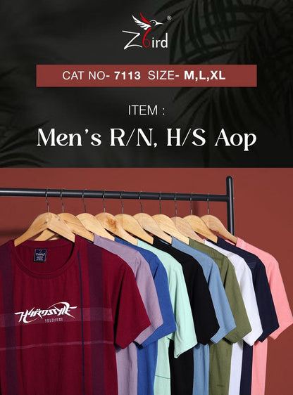 Cat No 7113 Z Bird Cotton Mens Tshirts Wholesaler India