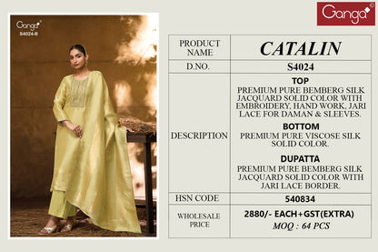 Catalin 4024 Ganga Premium Bemberg Plazzo Style Suits Manufacturer Ahmedabad