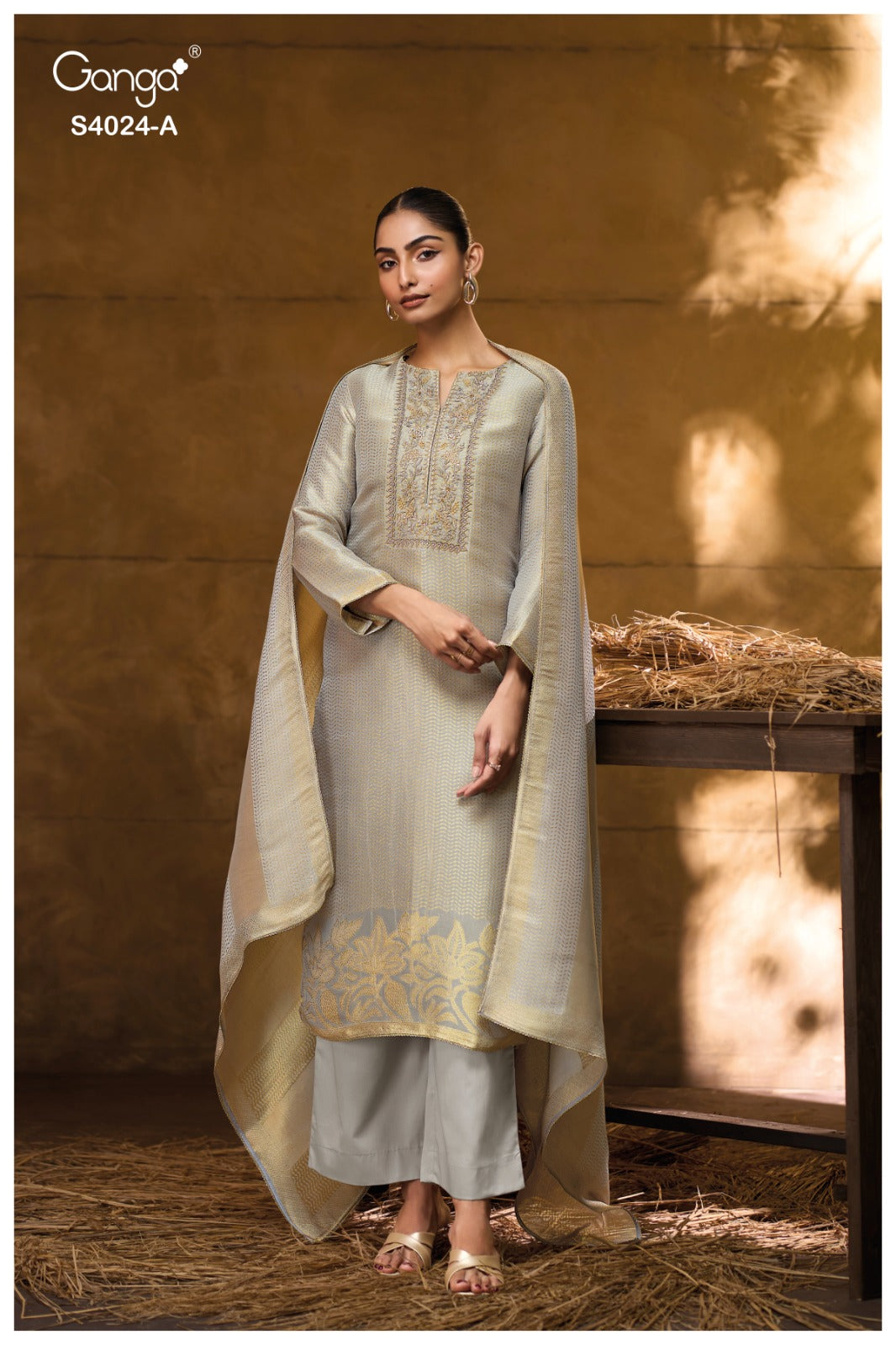 Catalin 4024 Ganga Premium Bemberg Plazzo Style Suits Manufacturer Ahmedabad
