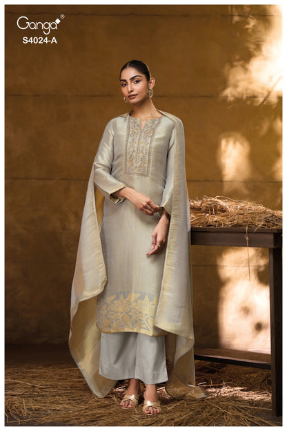 Catalin 4024 Ganga Premium Bemberg Plazzo Style Suits Manufacturer Ahmedabad