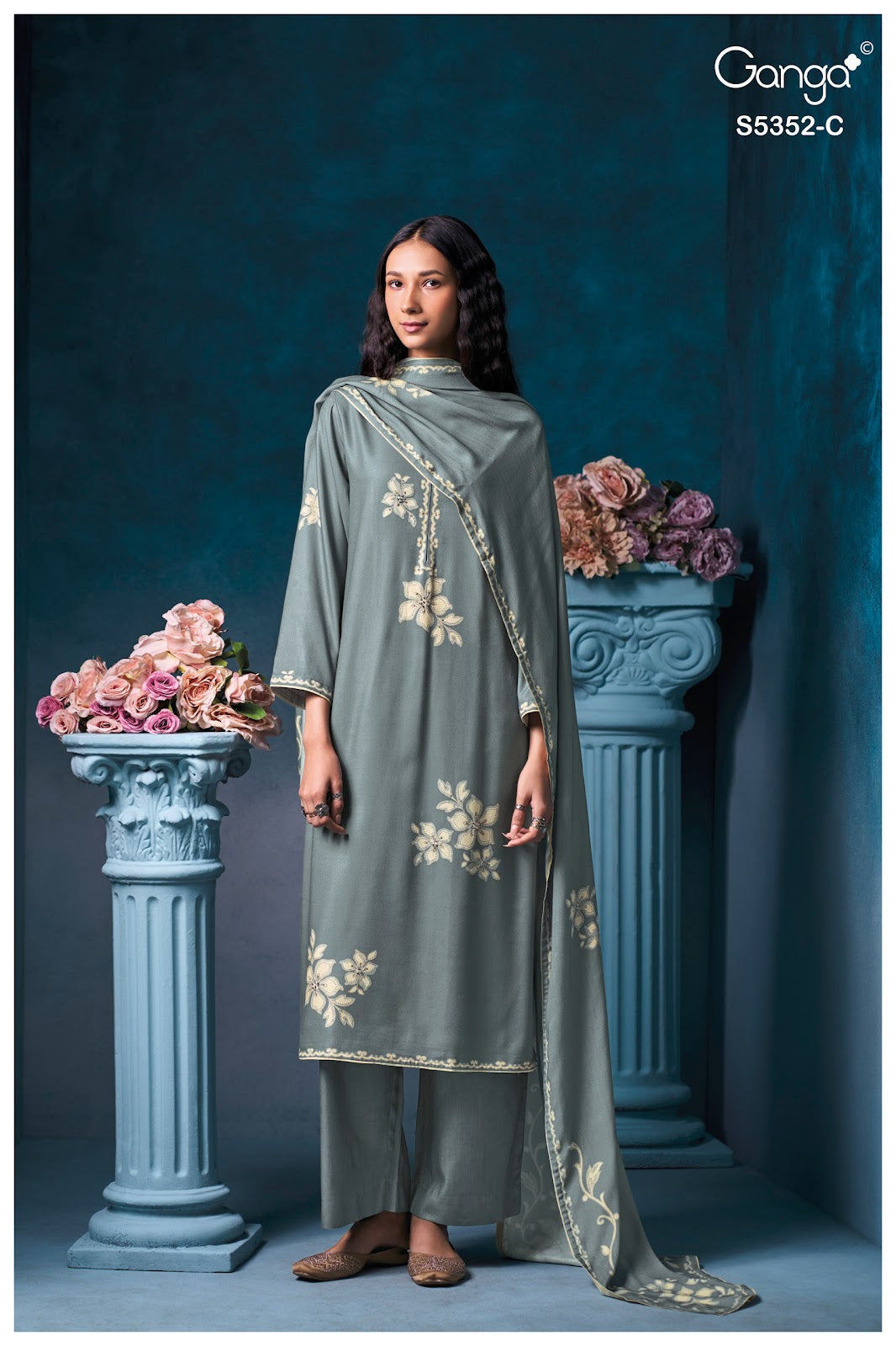 Cavelia S5352 Ganga Wool Pashmina Suits Wholesaler India