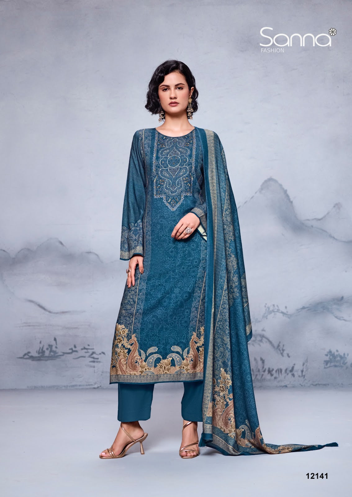 Cazira Sanna Fashion Viscose Pashmina Suits Manufacturer Ahmedabad