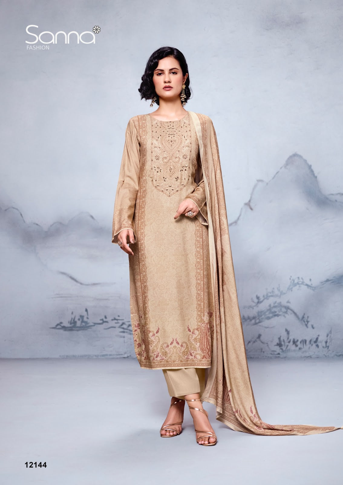 Cazira Sanna Fashion Viscose Pashmina Suits Manufacturer Ahmedabad